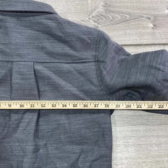 REI‎ Co-op Jacket Mens Small Gray Herringbone Quilted Snap Shirt Lined Insulated - Picture 5 of 10